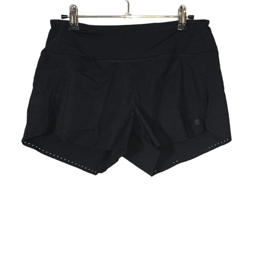 Athleta Women's Running Athletic Cut Out Shorts Stretch Workout Black Size XS